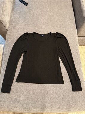 Splendid sparkly Black Puff-Sleeve Long-Sleeve Top - Women